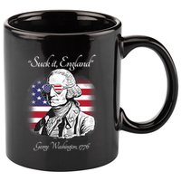 Suck It England Funny George Washington USA Flag 4th Of July 11oz C Handle Ceramic Mug