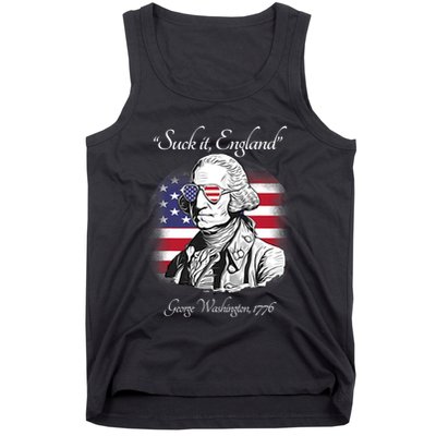Suck It England Funny George Washington USA Flag 4th Of July Tank Top