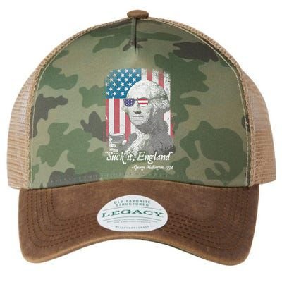 Suck It England Funny 4th of July George Washington 1776 Legacy Tie Dye Trucker Hat