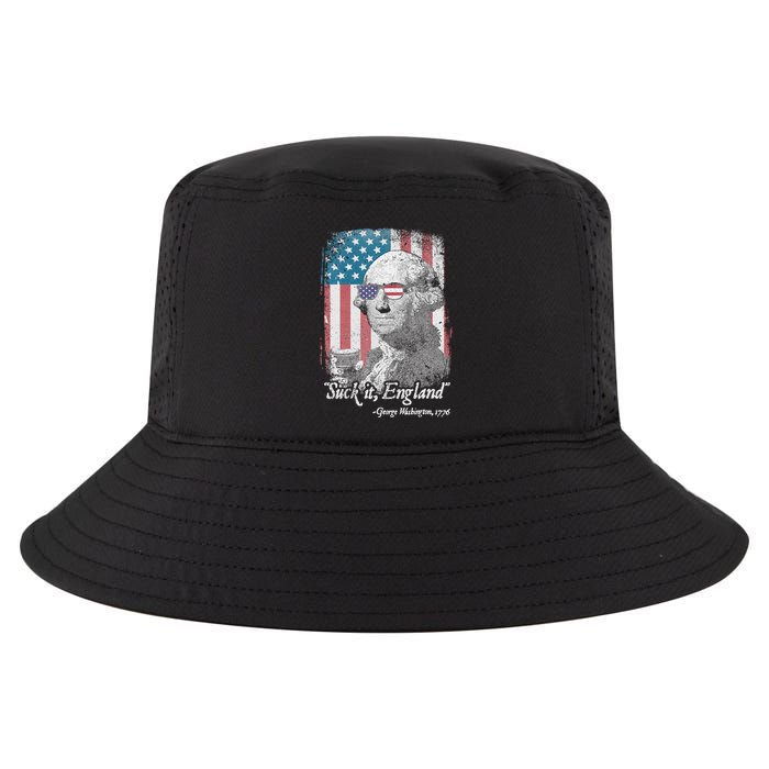 Suck It England Funny 4th of July George Washington 1776 Cool Comfort Performance Bucket Hat