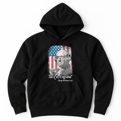 Suck It England Funny 4th of July George Washington 1776 Hoodie