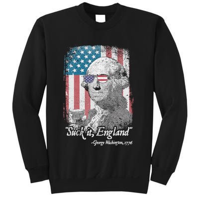 Suck It England Funny 4th of July George Washington 1776 Sweatshirt