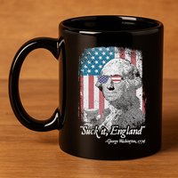 Suck It England Funny 4th of July George Washington 1776 11oz C Handle Ceramic Mug