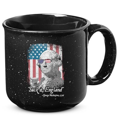 Suck It England Funny 4th of July George Washington 1776 15oz Campfire Ceramic Mug