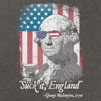Suck It England Funny 4th of July George Washington 1776 Cotton Canvas Backpack
