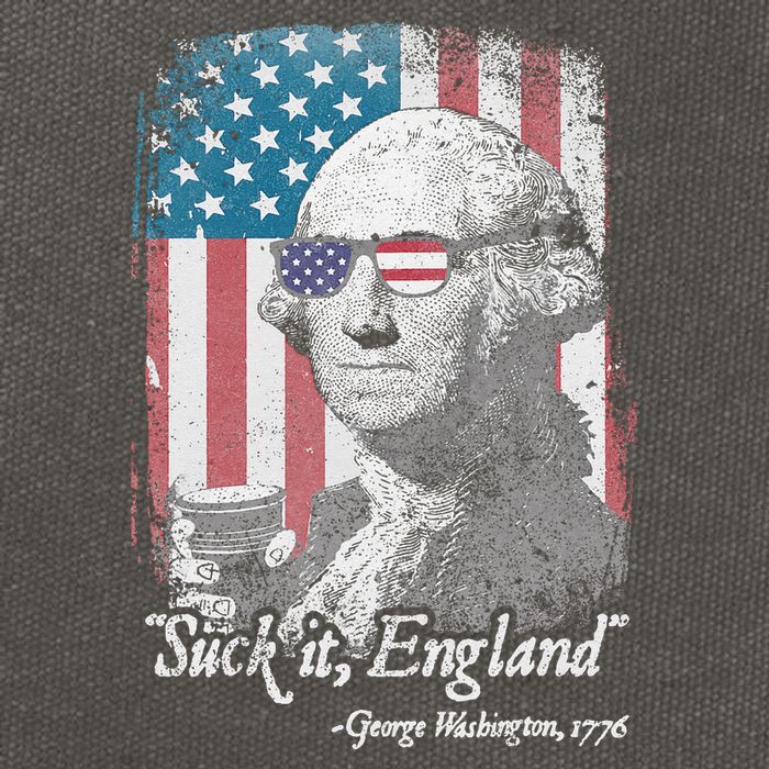 Suck It England Funny 4th of July George Washington 1776 Cotton Canvas Backpack