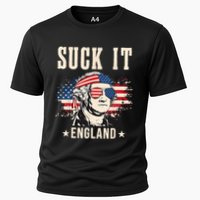 Suck It England Funny 4th Of July George Washington Cooling Performance Crew T-Shirt
