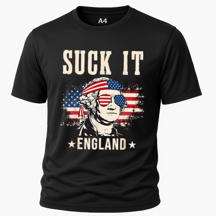Suck It England Funny 4th Of July George Washington Cooling Performance Crew T-Shirt