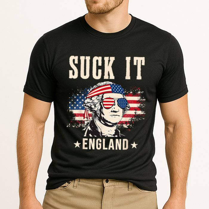 Suck It England Funny 4th Of July George Washington Cooling Performance Crew T-Shirt