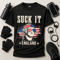 Suck It England Funny 4th Of July George Washington Cooling Performance Crew T-Shirt