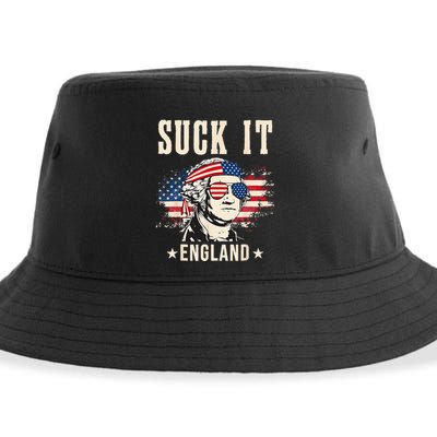 Suck It England Funny 4th Of July George Washington Sustainable Bucket Hat