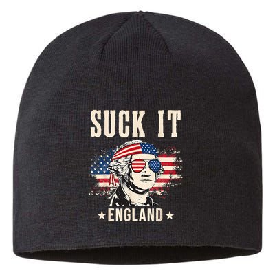 Suck It England Funny 4th Of July George Washington Sustainable Beanie