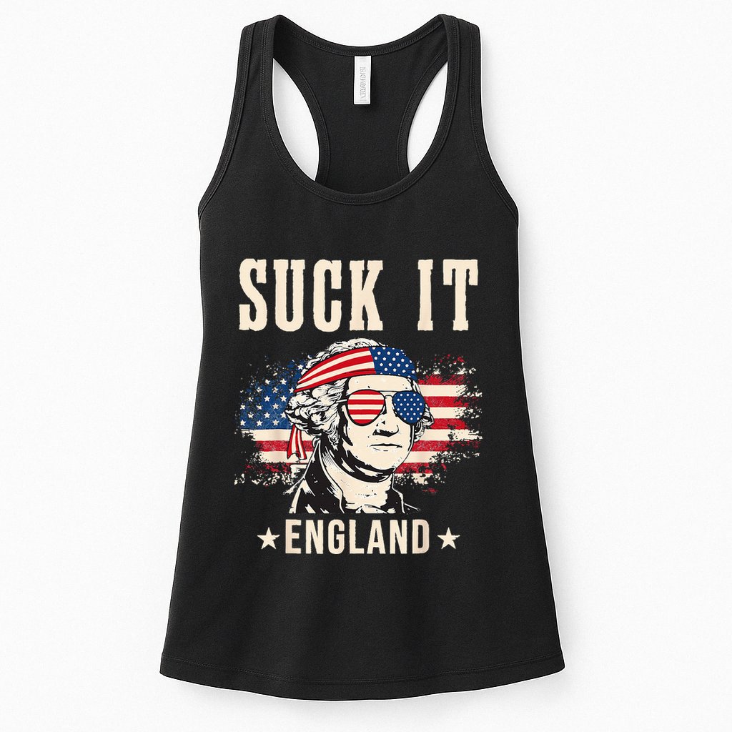 Suck It England Funny 4th Of July George Washington Womens Tank Top