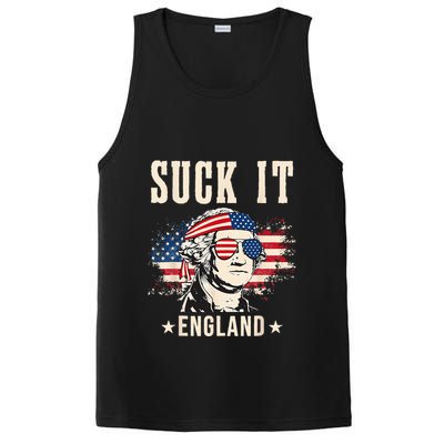 Suck It England Funny 4th Of July George Washington PosiCharge Competitor Tank