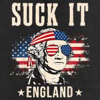Suck It England Funny 4th Of July George Washington Golf Towel