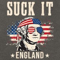 Suck It England Funny 4th Of July George Washington Cotton Canvas Backpack