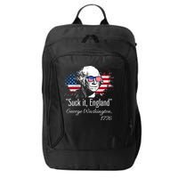 SUCK IT ENGLAND Funny 4th Of July George Washington 1776 City Backpack