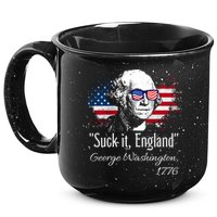 SUCK IT ENGLAND Funny 4th Of July George Washington 1776 15oz Campfire Ceramic Mug