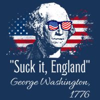SUCK IT ENGLAND Funny 4th Of July George Washington 1776 Cooling Performance Crew T-Shirt
