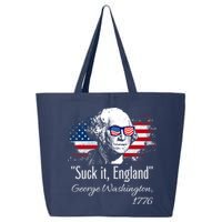 SUCK IT ENGLAND Funny 4th Of July George Washington 1776 25L Jumbo Tote