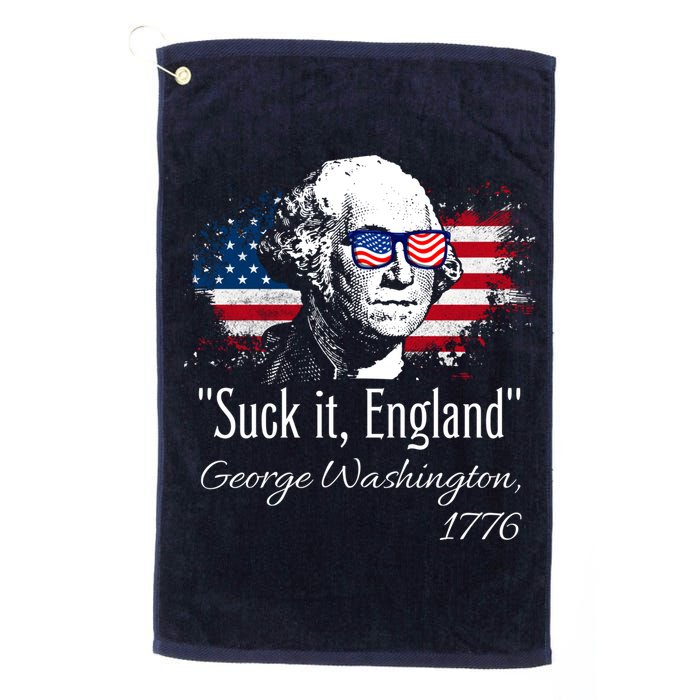 SUCK IT ENGLAND Funny 4th Of July George Washington 1776 Golf Towel