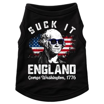 SUCK IT ENGLAND Funny 4th Of July George Washington 1776 Doggie Tank