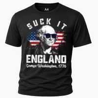 SUCK IT ENGLAND Funny 4th Of July George Washington 1776 Cooling Performance Crew T-Shirt