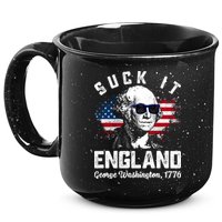 SUCK IT ENGLAND Funny 4th Of July George Washington 1776 15oz Campfire Ceramic Mug