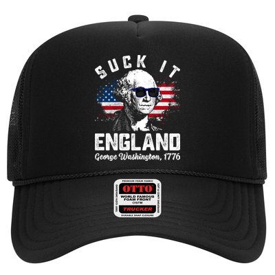 SUCK IT ENGLAND Funny 4th Of July George Washington 1776 Trucker Hat