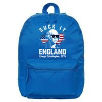 SUCK IT ENGLAND Funny 4th Of July George Washington 1776 16 in Basic Backpack