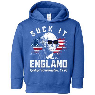 SUCK IT ENGLAND Funny 4th Of July George Washington 1776 Toddler Hoodie