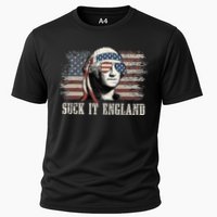 Suck It England Funny 4th Of July George Washington Us Flag Cooling Performance Crew T-Shirt