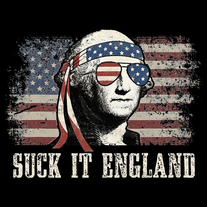 Suck It England Funny 4th Of July George Washington Us Flag Cooling Performance Crew T-Shirt