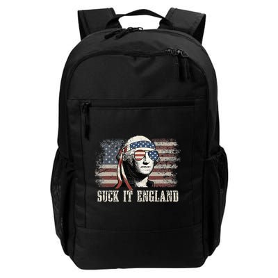 Suck It England Funny 4th Of July George Washington Us Flag Backpack