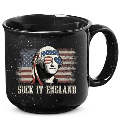Suck It England Funny 4th Of July George Washington Us Flag 15oz Campfire Ceramic Mug