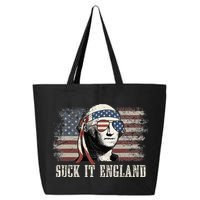 Suck It England Funny 4th Of July George Washington Us Flag 25L Jumbo Tote