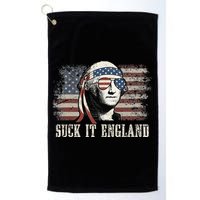 Suck It England Funny 4th Of July George Washington Us Flag Golf Towel