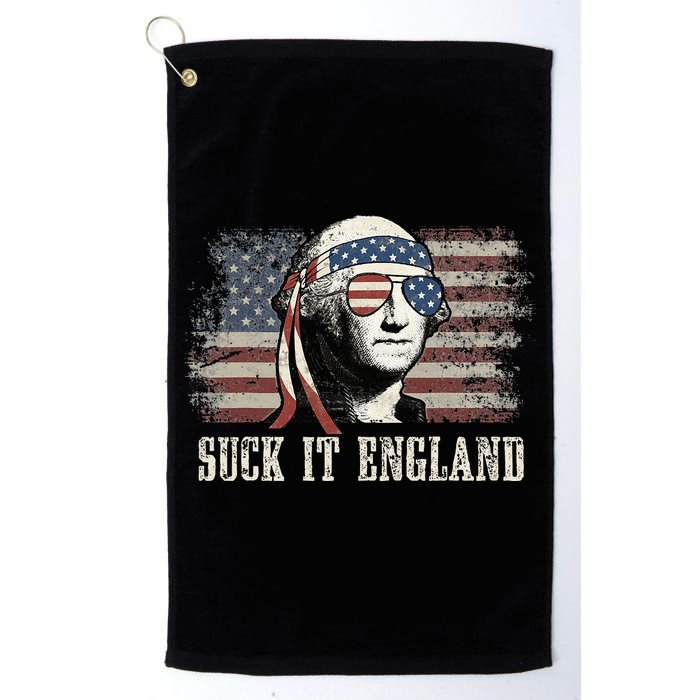 Suck It England Funny 4th Of July George Washington Us Flag Golf Towel
