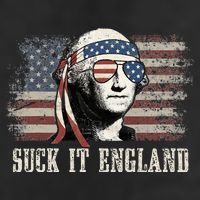 Suck It England Funny 4th Of July George Washington Us Flag Golf Towel