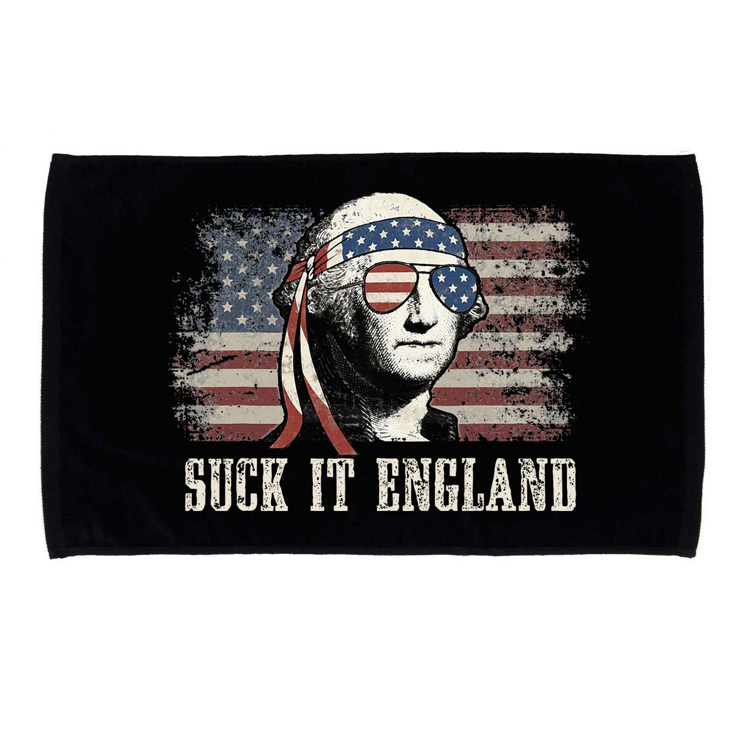 Suck It England Funny 4th Of July George Washington Us Flag Microfiber Hand Towel