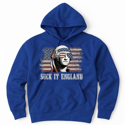 Suck It England Funny 4th Of July George Washington Us Flag Hoodie