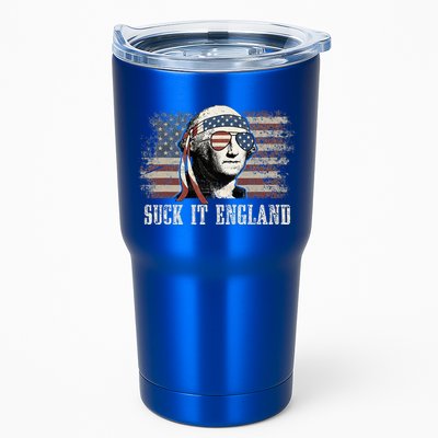 Suck It England Funny 4th Of July George Washington Us Flag Tumbler
