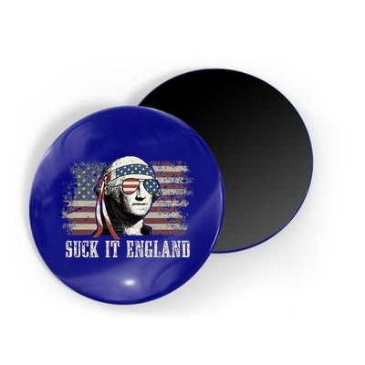 Suck It England Funny 4th Of July George Washington Us Flag Magnet
