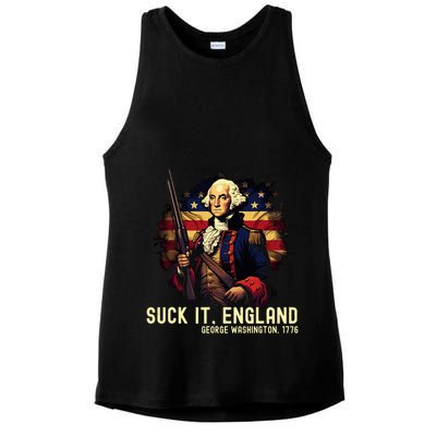 Suck It England George Washington 1776 Ladies PosiCharge Tri-Blend Wicking Tank
