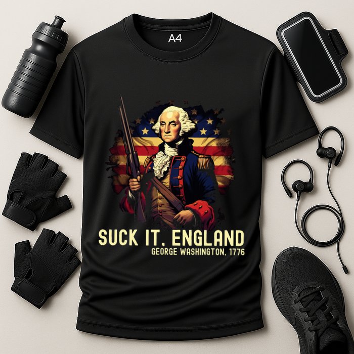 Suck It England George Washington 1776 Cooling Performance Crew T-Shirt
