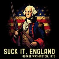 Suck It England George Washington 1776 7-Panel Snapback Hat