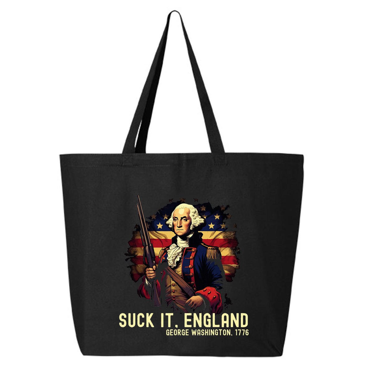 Suck It England George Washington 1776 25L Jumbo Tote