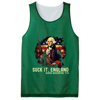 Suck It England George Washington 1776 Mesh Reversible Basketball Jersey Tank