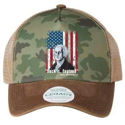 Suck It England Funny 4th Of July George Washington 1776 Legacy Tie Dye Trucker Hat