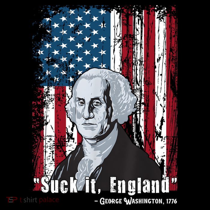 Suck It England Funny 4th Of July George Washington 1776 Flexfit Unipanel Trucker Cap